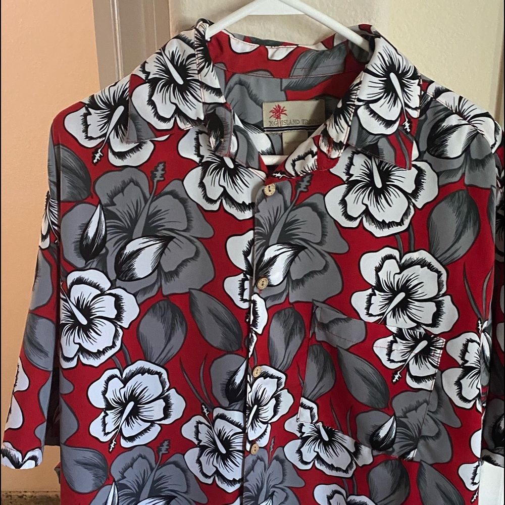 Large island tropics Hawaiian shirt